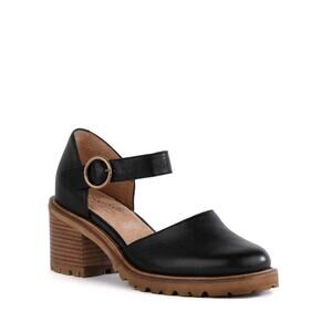 Seychelles Womens Size 9 Lock and Key Heel Black Leather Mary Jane Platform NEW
